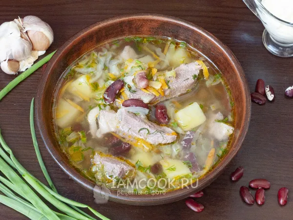 Фото блюда: Щи с красной фасолью