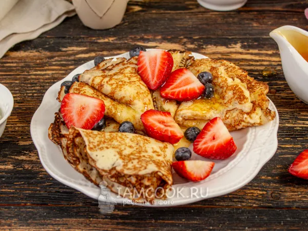 Фото готового блюда: Творожные блины ПП