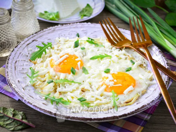 Фото блюда: Яичница с брынзой