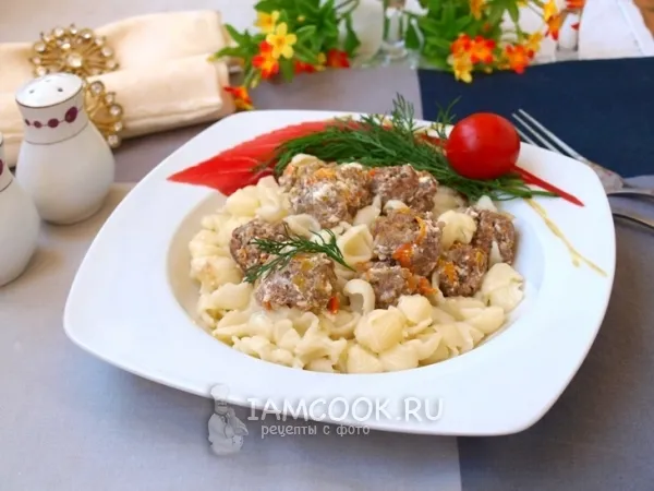 Фото блюда: Фрикадельки в сливочном соусе