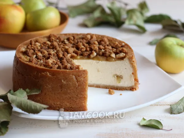 Фото готового блюда: Яблочный чизкейк