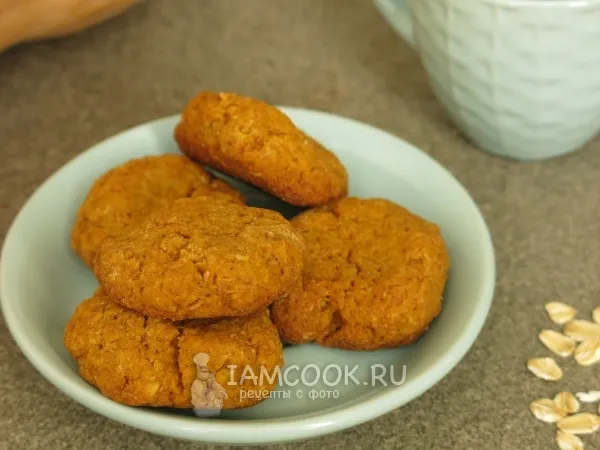 Фото блюда: Печенье из тыквы и овсяных хлопьев