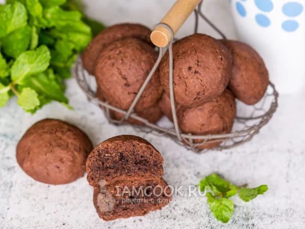 Фото готового блюда: Миндальное шоколадное печенье