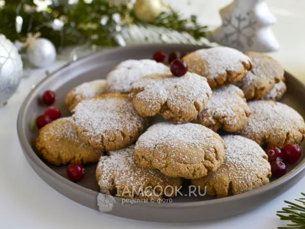 Фото готового блюда: Постное печенье из овсяной муки