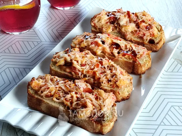 Фото готового блюда: Бутерброды со снежным крабом