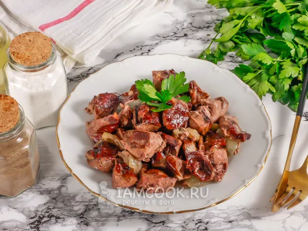 Фото готового блюда: Свиное сердце в духовке