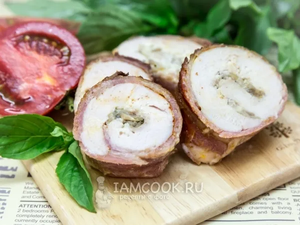 Фото блюда: Куриный рулет с сушеным луком