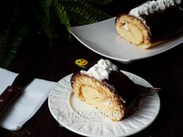 Фото готового блюда: Рулет «Молочная девочка»