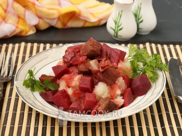 Фото блюда: Телятина, запечённая со свеклой