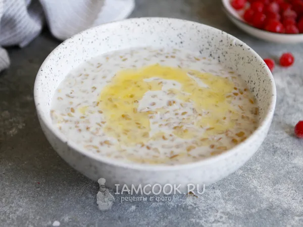 Фото блюда: Овсяная каша из цельного зерна в мультиварке