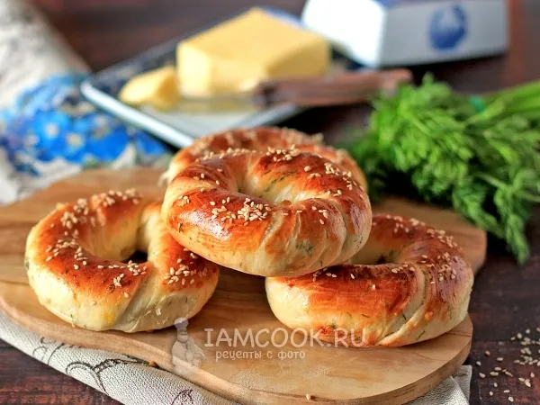 Фото готового блюда: Завитушки с укропом (турецкая ачма)