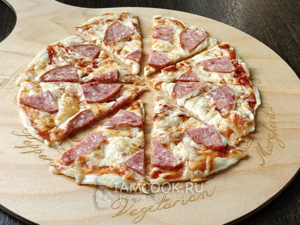 Фото блюда: Пицца из лепешки роти
