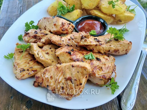 Фото блюда: Филе индейки на решетке на мангале