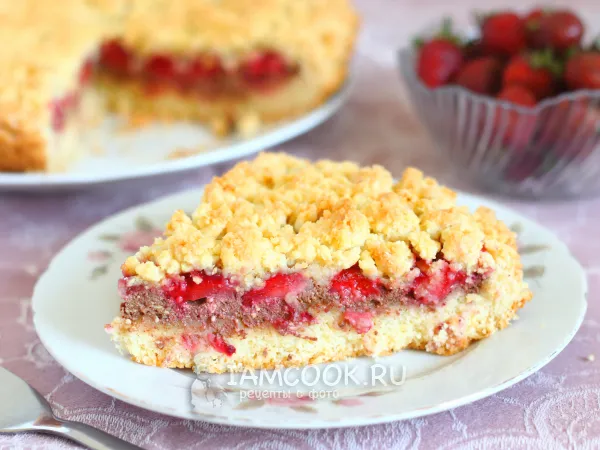 Фото готового блюда: Творожная сбричолата с клубникой