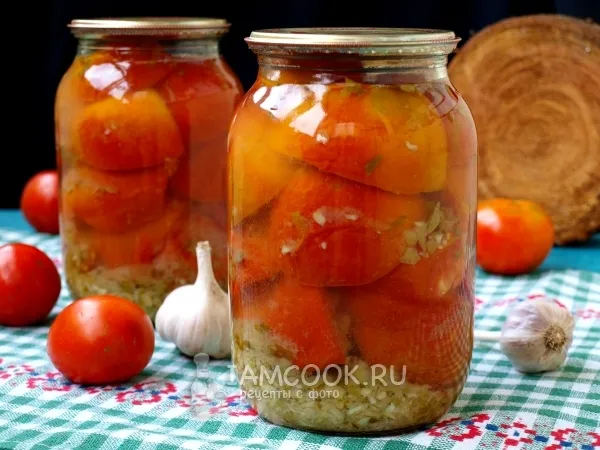 Фото блюда: Помидоры с хреном на зиму