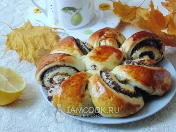 Фото блюда: Фигурные рулеты с маком