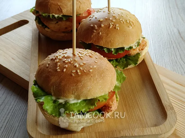 Фото блюда: Бургер Цезарь