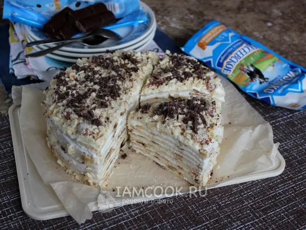 Фото блюда: Торт «Молочная девочка» на сковороде