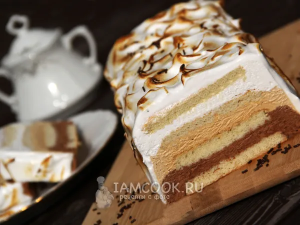 Фото блюда: Торт-мороженое (с бисквитом и меренгой)