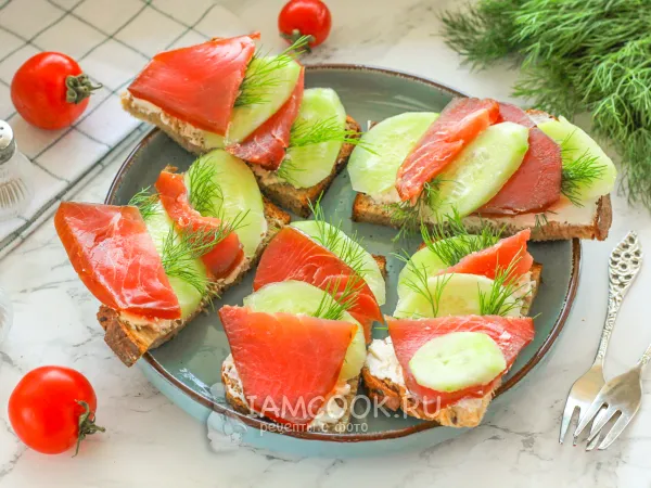 Фото блюда: ПП бутерброды с тунцом