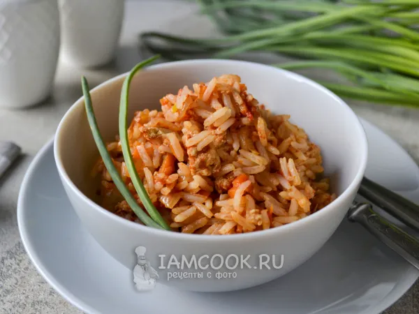 Фото блюда: Рис с тофу и овощами