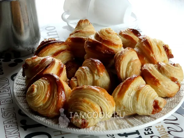 Фото блюда: Мини-круассаны с вареной сгущенкой