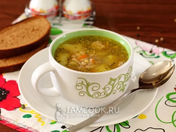 Фото блюда: Суп с фасолью в мультиварке