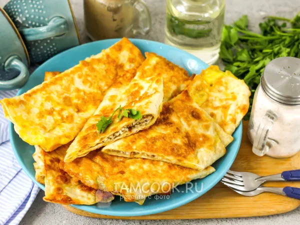 Фото готового блюда: Конвертики из лаваша с тунцом
