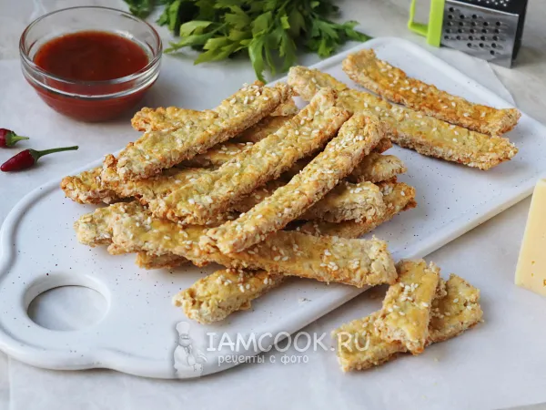 Фото готового блюда: Овсяные палочки с сыром (в духовке)