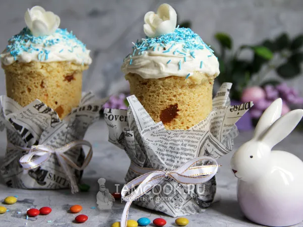 Фото готового блюда: Кулич в микроволновке