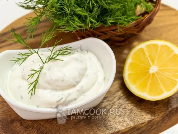 Фото блюда: Дип из феты и сметаны с укропом и цедрой