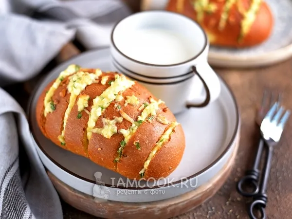 Фото блюда: Запеченные булочки с сыром и зеленью