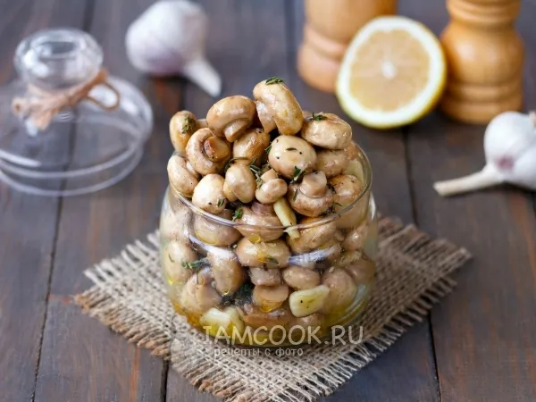 Фото блюда: Маринованные шампиньоны без уксуса
