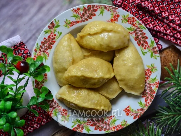 Фото блюда: Вареники с вишней на пару