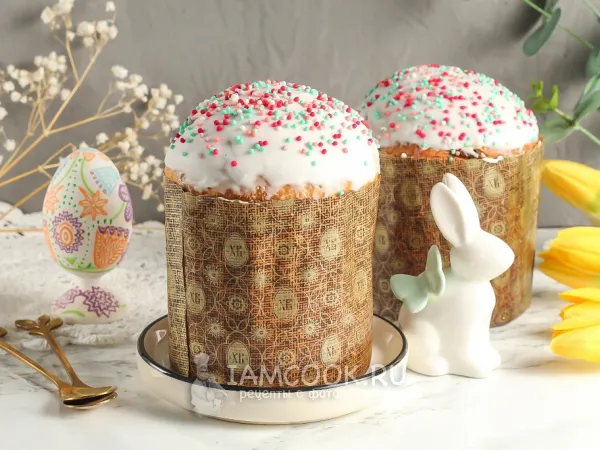 Фото готового блюда: Пасхальный кулич с коньяком