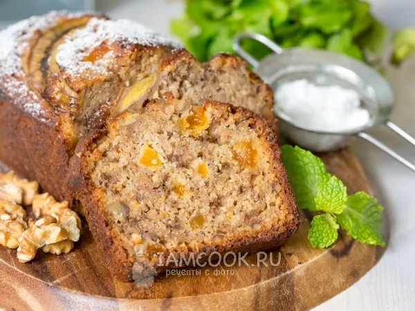 Фото блюда: Пряный банановый хлеб с овсяными хлопьями