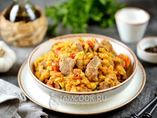 Фото блюда: Баранина с чечевицей (тушеная)