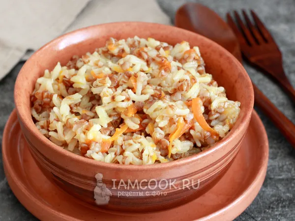 Фото готового блюда: Рис с гречкой (на гарнир)