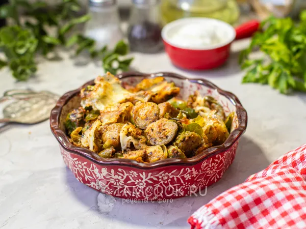 Фото блюда: Брюссельская капуста с сыром в духовке