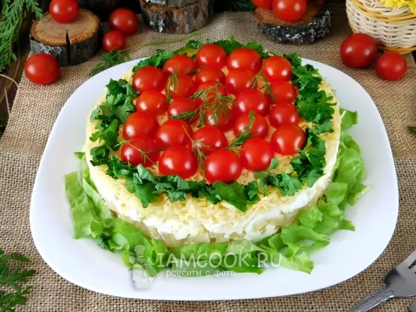 Фото готового блюда: Салат «Красная поляна»