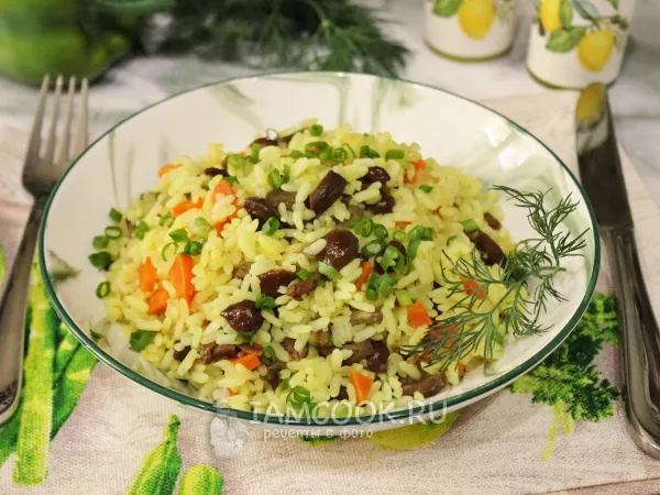 Фото блюда: Рис с опятами