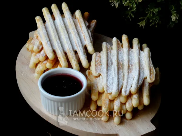 Фото готового блюда: Бельгийские вафли на электрогриле