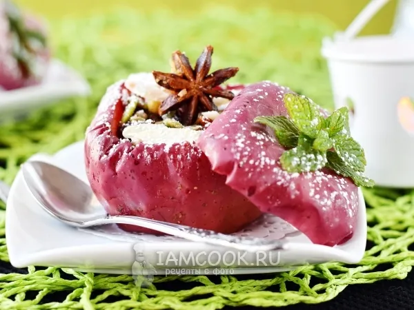 Фото готового блюда: Печеные яблоки в микроволновке