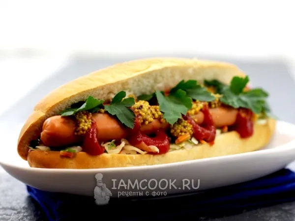 Фото блюда: Хот-дог с квашеной капустой