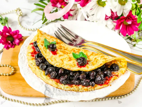 Фото готового блюда: Овсяноблин на перепелиных яйцах