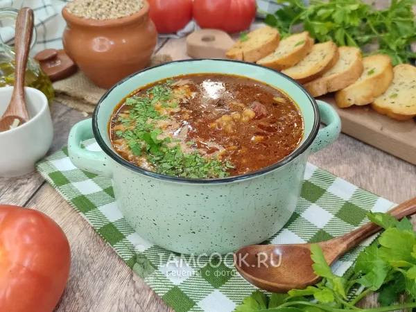 Фото блюда: Суп с полбой и томатами