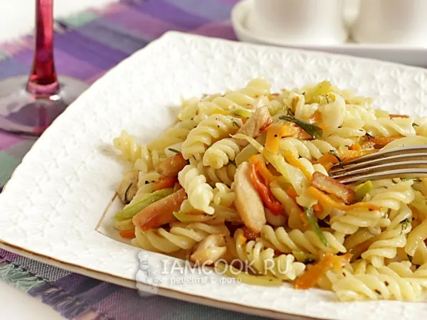 Фото готового блюда: Паста «Примавера»