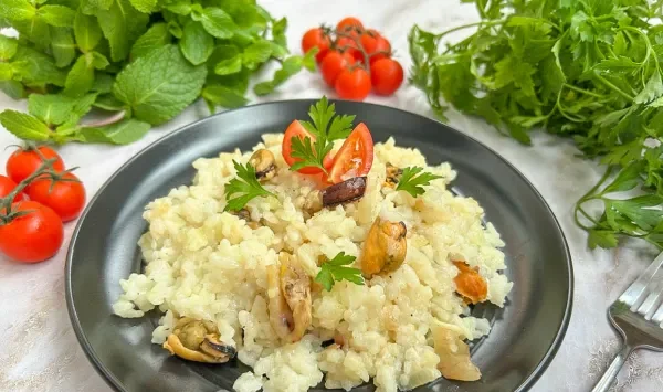 Фото блюда: ПП ризотто с морепродуктами