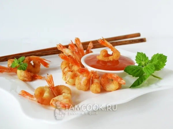 Фото блюда: Креветки в кляре