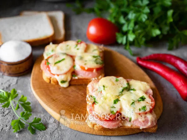 Фото блюда: Горячие бутерброды в аэрогриле